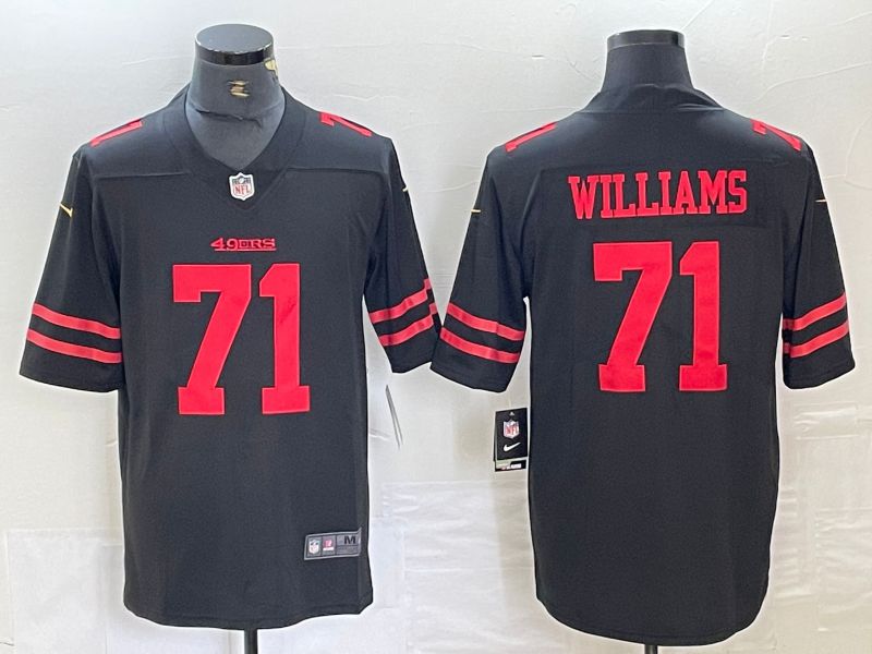 Men San Francisco 49ers 71 Williams Black 2024 Nike Vapor Untouchable Limited NFL Jersey